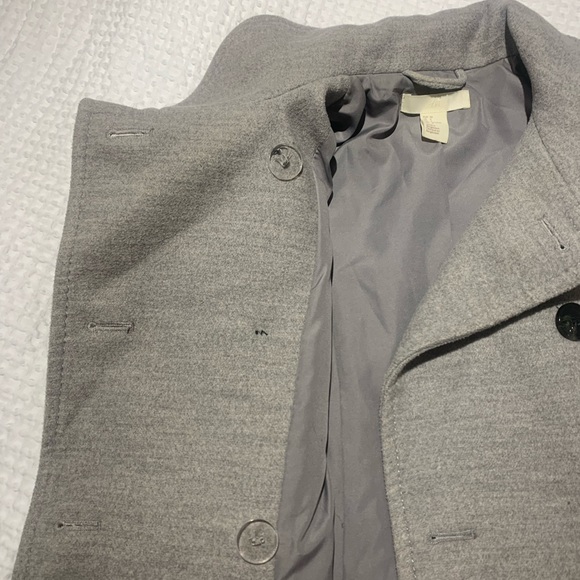 Elegant Heather Grey Trench Coat - Picture 6 of 7